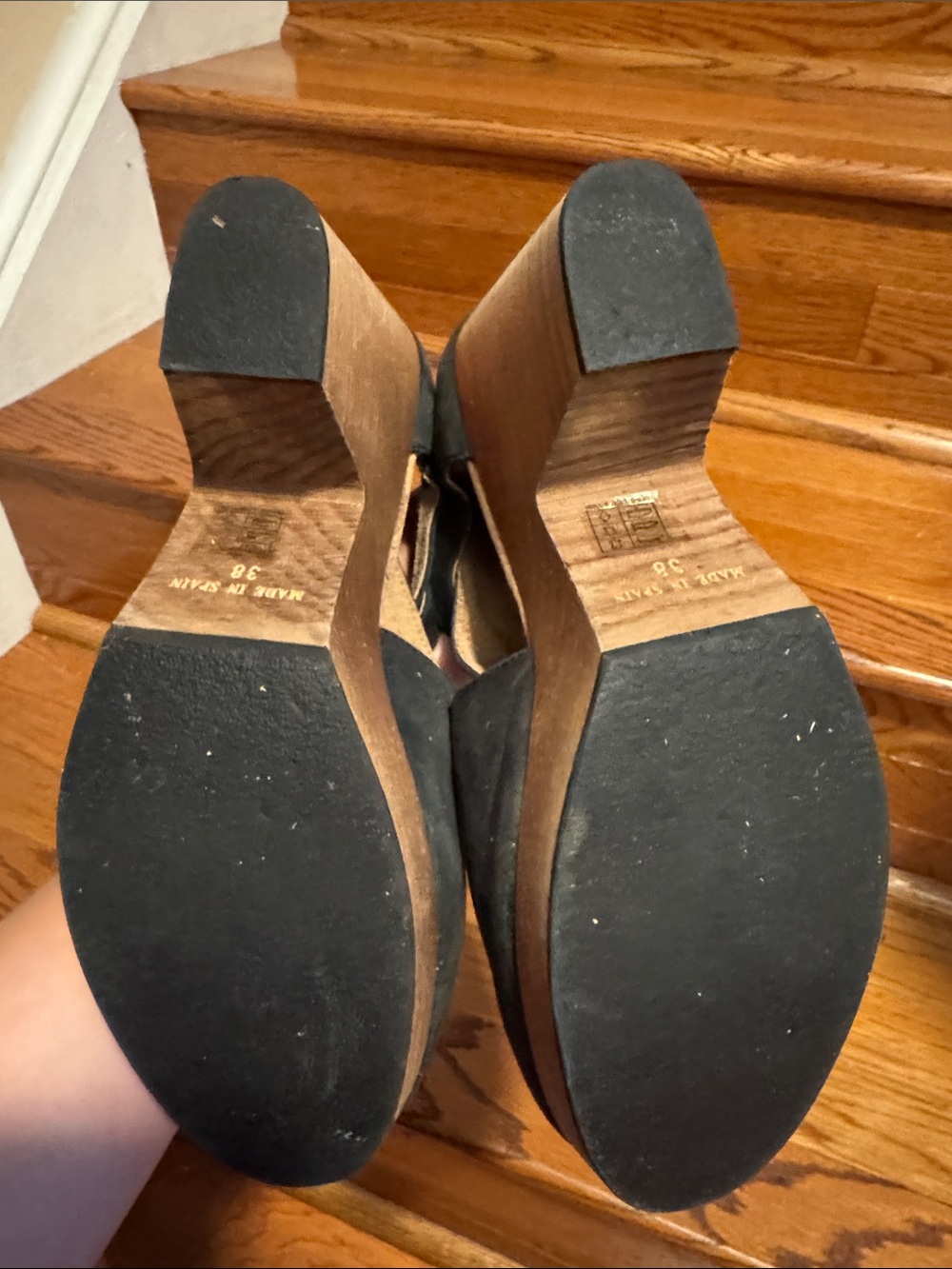Free People Wooden Wedge Platform Cutout Boot - Black - Picture 6 of 6